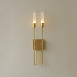 Electroplated Metal Gold Finish 2 Tube Wall Lamp