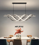 1000MM Pearl Black Modern LED Light Chandelier Lighting Lamp Cord Pendant Lamp - Warm White