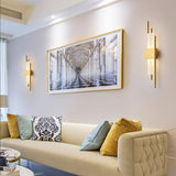 LED Gold Acrylic 2 Tube Glass Wall Light Modern Wall Light - Natural White - Ashish Electrical India