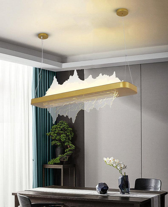 1000MM Brass Gold LED Light Chandelier Lighting Lamp Cord Pendant Lamp - Warm White