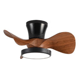 24 Inch Low Profile Ceiling Light with Fan LED Chandelier
