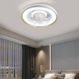 500 MM Gold Low Ceiling Light with Fan LED Chandelier - Warm White