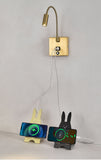 Led Antique Gold Gooseneck LED Reading Wall Light with USB Charging - Warm White