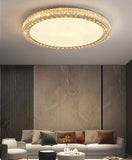 Crystal Gold 500 MM Round Ring Chandelier Ceiling Light - Warm White