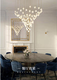 LED Lotus DOUBLE HEIGHT STAIR CHANDELIER - WARM WHITE - Ashish Electrical India
