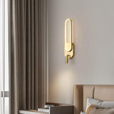LED 15W Gold Oval Bedside Wall Ceiling Light with Spot - Warm White