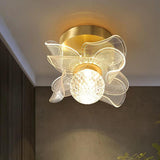 LED 200MM Acrylic Circular Gold Ceiling Lamp Ring for Home Office - Warm White
