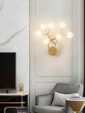 9 LED Lamp Firefly Frosted Gold Wall Light - Warm White - Ashish Electrical India