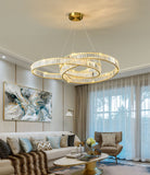 800 MM Crystal Gold LED Chandelier Light for Living Room Dining Room - Warm White