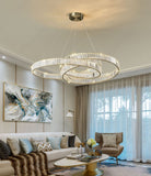 Smoke Crystal Metal Modern LED Chandelier 800 MM - Warm White