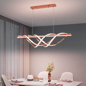 1000MM Rose Gold Modern LED Light Chandelier Lighting Lamp Cord Pendant Lamp - Warm White