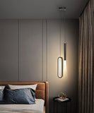 2 Light Modern LED Oval Black Pendant Lamp - Warm White