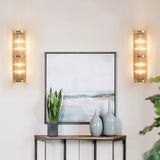 600MM K9 Crystal Metal Wall Lamp for Dining Living Room - Warm White