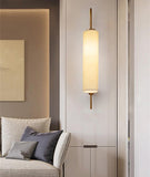 Gold Long Shade Wall Light Modern Copper Metal Bedroom Living Room Wall Light - Gold Warm White