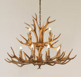 12 LIGHT Wooden Antler CHANDELIER LIGHT FOR DINING HALL