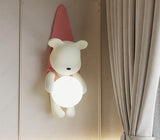 Resin Lamp with Teddy Kids Room Wall Light