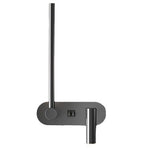 LED Black Bedside Wall Light with Adjustable Linear Spot - Warm White