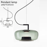 Modern LED Glass Smokey Black Pendant Lamp Ceiling Light - Warm White