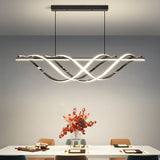 1000MM Pearl Black Modern LED Light Chandelier Lighting Lamp Cord Pendant Lamp - Warm White