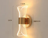 Transparent 8W Curvy LED Wall Lamp Bedside Light - Warm White - Ashish Electrical India