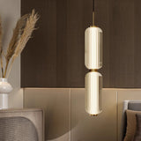 800MM Amber Glass Pendant Light for Bedside Hanging Light - Warm White