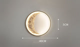 Led 400MM Moon Wall Light Outdoor Indoor Light - Warm White