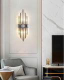 Led Glass Crystal Black Wall Light for Drawing Room Living Room - Warm White