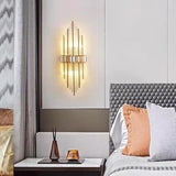 550MM Crystal Metal Wall Light for Dining Living Room - Warm White