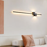 800 MM LED Black Long Wall Light Living Room LCD Panel Light - Warm White