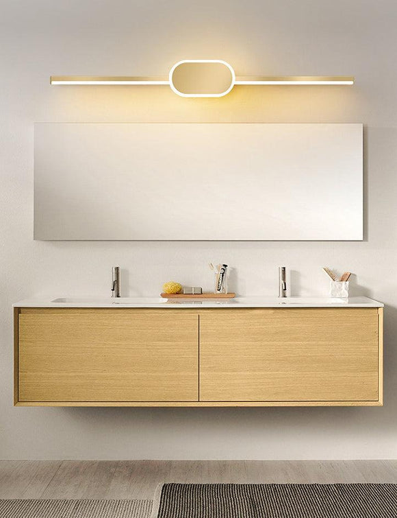 18W Modern Electroplated Brass Gold Sleeek Body LED Wall Light Mirror Vanity Picture Lamp - Warm White - Ashish Electrical India