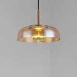 1 Light LED Glass Champagne Gold Pendant Lamp Ceiling Light - Warm White - Ashish Electrical India
