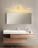 LED 15W Sleek Gold Pvd Coated Stainless Steel Round Wall Light LED Mirror Vanity Picture Light - Warm White - Ashish Electrical India