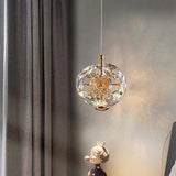 led Gold Crystal Flower Pendant Ceiling Lamp Light - Warm White - Ashish Electrical India
