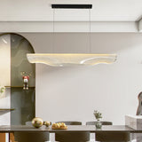 Black Acrylic LED Chandelier 1000MM Long with Curv Acrylic Light - Warm White