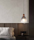 Ash Glass Led  Light for Bedside Hanging Light