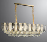 800x300 MM Feather Crystal LED Chandelier for Living Dining Room Light- Warm White