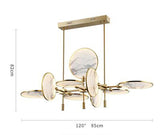 9 Heads Led Gold Body Modern Chandelier Pendant Light Hanging Lamp - Warm White - Ashish Electrical India