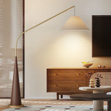 ARC FLOOR LAMP LIVING ROOM STANDING LAMP - Wooden Gold