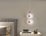 Led Gold Pendant Light for Bedside Dining Hanging Light - Warm White