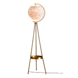 Gold Peach Feather Tripod Floor lamp with Shade Living Room Standing lamp - Gold