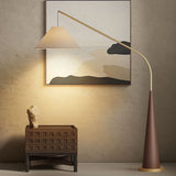 ARC FLOOR LAMP LIVING ROOM STANDING LAMP - Wooden Gold