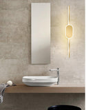 18W Modern Electroplated Brass Gold Sleeek Body LED Wall Light Mirror Vanity Picture Lamp - Warm White - Ashish Electrical India