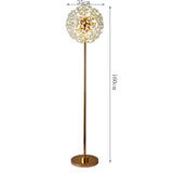 Gold Crystal Metal Floor lamp with Shade Living Room Standing lamp