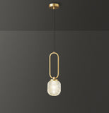 1 Light LED Gold Crystal Brass Pendant Lamp Chandelier Ceiling Light Dining Room - Warm White