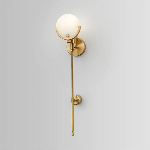 700 MM LED Gold Elctroplated Marble Long Wall Light - Warm White