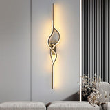 600 MM LED Black Stag Wall Light Living Room LCD Panel Light - Warm White