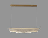 Gold Acrylic LED Chandelier 900MM Long with Curv Acrylic Light - Warm White - Ashish Electrical India