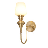 1 Light Gold Metal Wall Light for Living Room Drawing Room Bedroom - Warm White