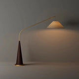 ARC FLOOR LAMP LIVING ROOM STANDING LAMP - Wooden Gold