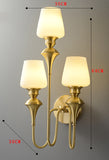 3 Light Gold Metal Wall Light for Living Room Drawing Room Bedroom - Warm White